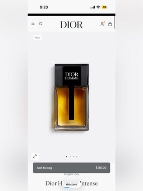 Brand new Dior Homme Intense Eau de Parfum Intense cologne